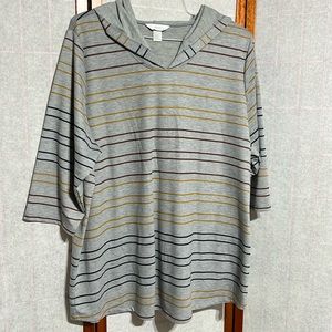 Striped shirt with hood